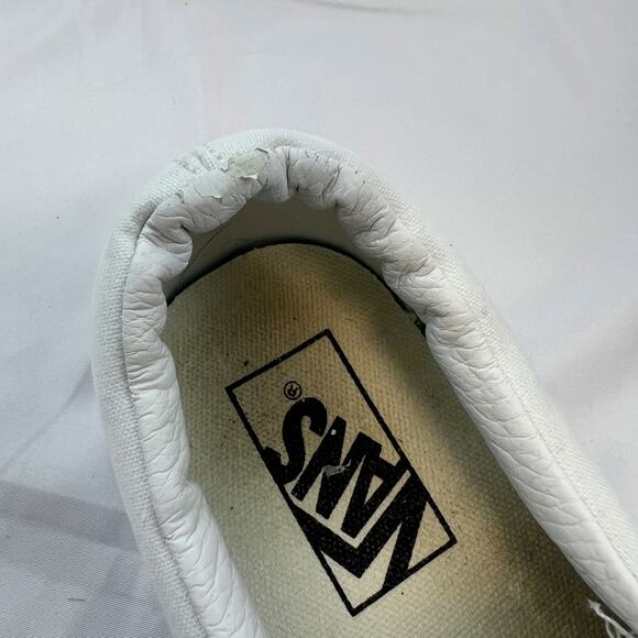 Vans Classic Slip On White Canvas Skate Shoes Men 6 Women 7.5 Streetwear Sneaker main image 7